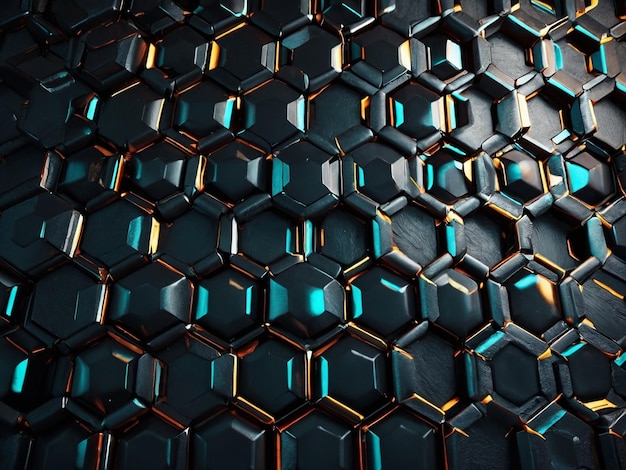 a dark background with a pattern of black and gold bars