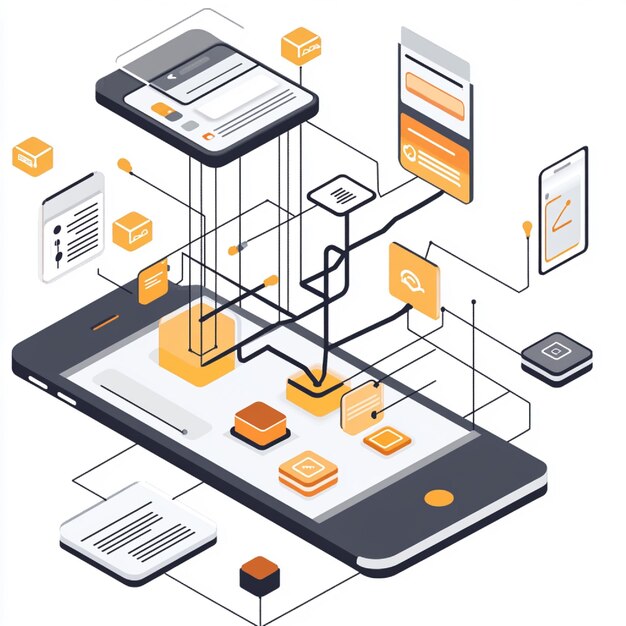 A detailed view of an Android apps architecture with MVVM ModelViewViewModel design patterns