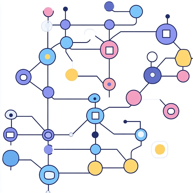 A flowchart representing an algorithm in a programming course with clear stepbystep logic