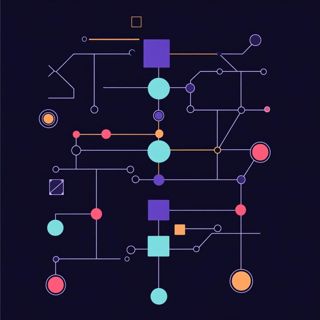 A flowchart representing an algorithm in a programming course with clear stepbystep logic