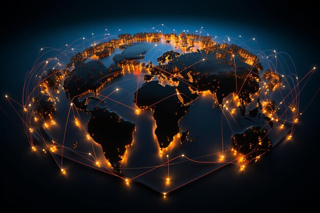 a future user interface and interconnecting map of the world
