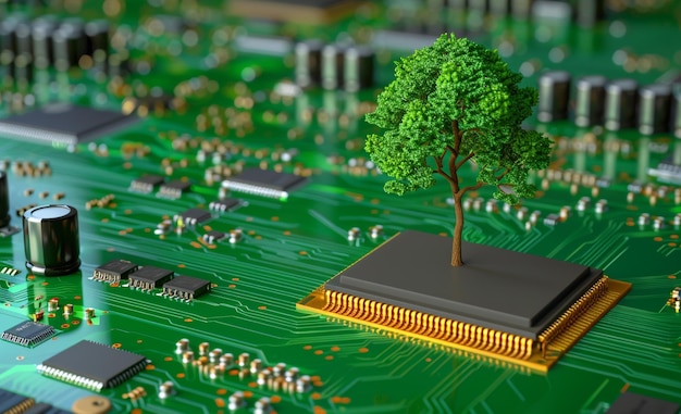 a model of a tree on a board with the model of a tree on it
