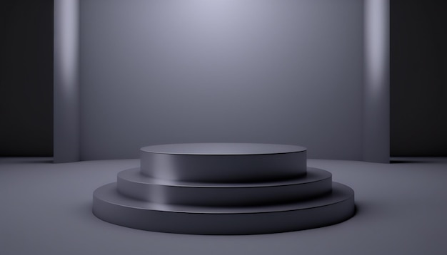 A modern grey podium to elevate your speech