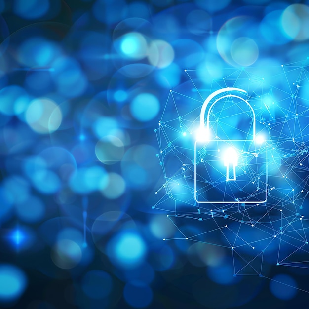 a padlock with a blue background with a blue background with a blue background