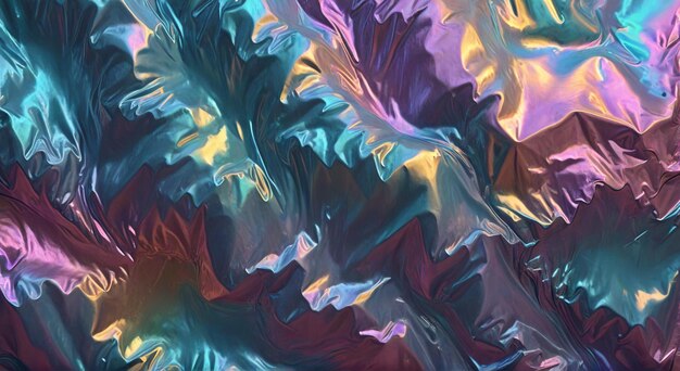 a painting of a purple and green color is shown