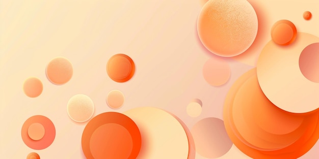 a painting of orange and white circles on a pink background