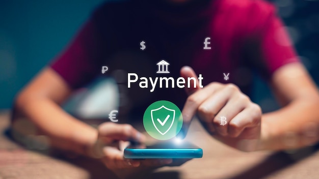A person is using a cell phone to pay for something