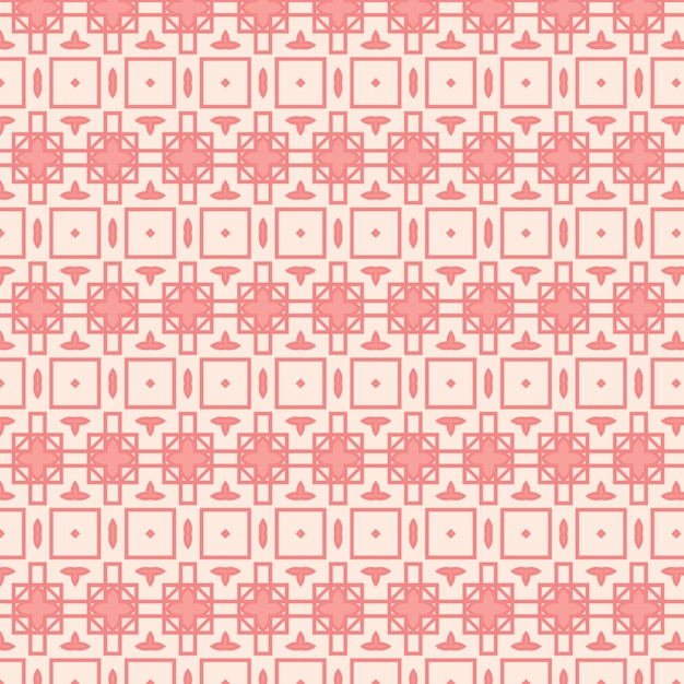 A pink and white background with a pattern of squares and squares.