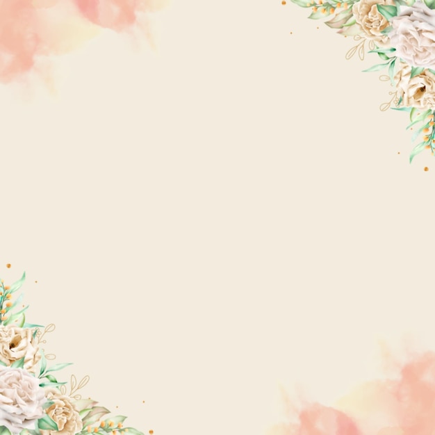 a pink and white floral background with a frame that says spring