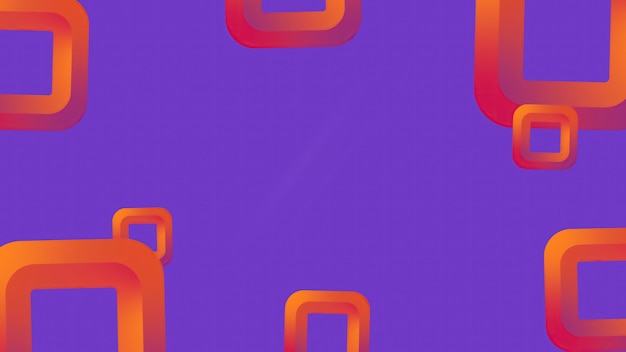 a purple background with orange and red squares and the word cubes.