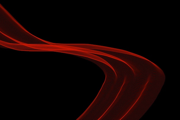 a red wave with a red light on it