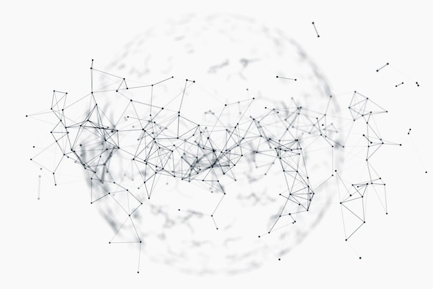 a sphere with a sphere made of dots and lines.