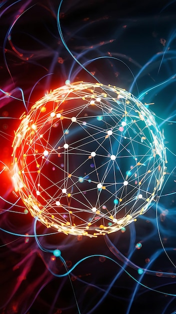 a sphere with the lines connected to it