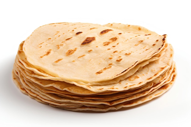 a stack of tortillas with a few tortillas on top