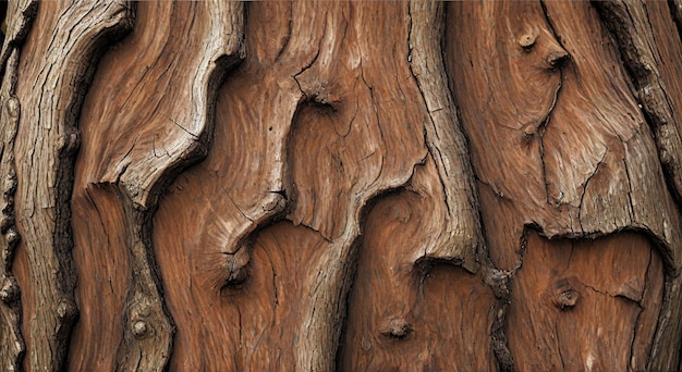 a tree trunk with a brown bark and a small hole in the middle