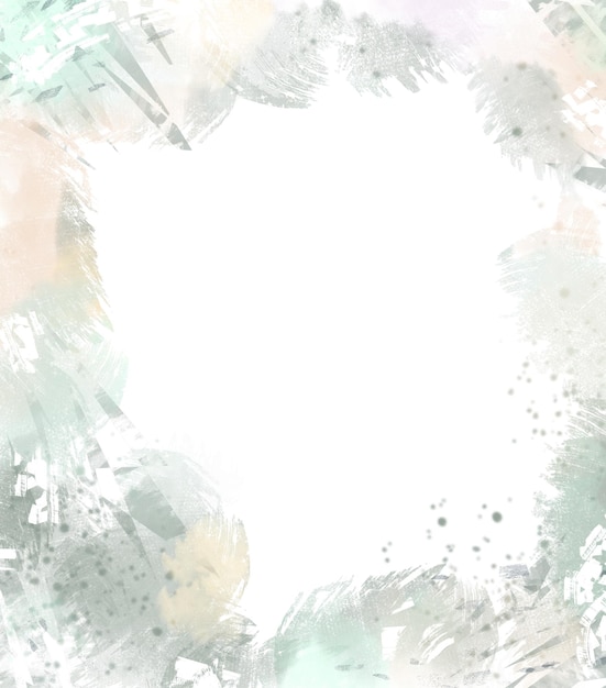 A white background with a green and blue watercolor background.