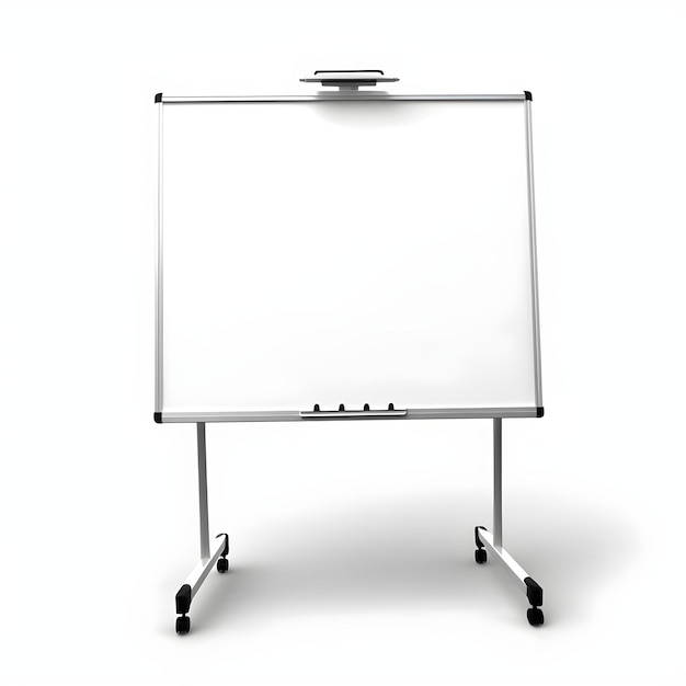 A white board with a clear screen is shown on a white background.