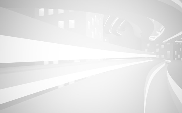 a white car is driving on a road with a white background.