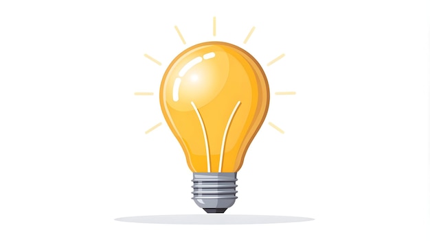 a yellow light bulb with the sun shining on it