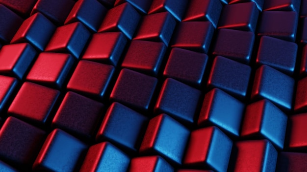 Abstract 3D background composed of cubes creating a visually striking and geometrically complex landscape