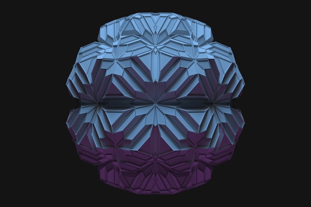 abstract 3d rendering background. deformed mesh. fractal like surface. 3d generated objects with detailed polygon subdivision.