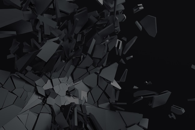 Abstract 3D Rendering of Cracked Surface