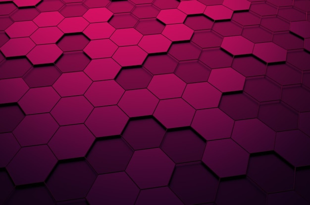 Abstract 3d rendering of futuristic surface with hexagons Scifi background