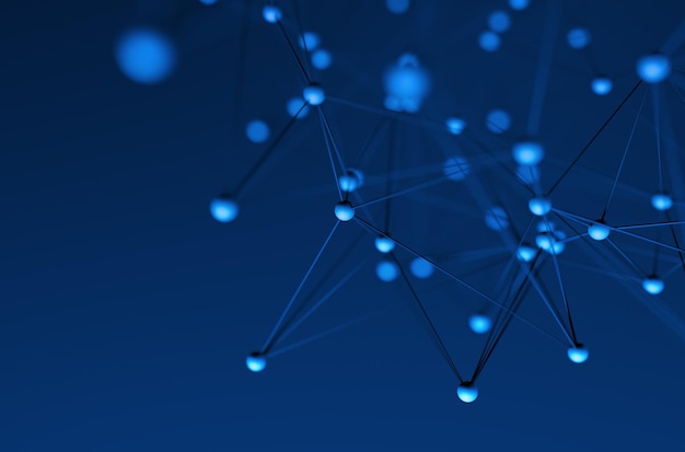 Abstract 3D Rendering of Structure with Spheres