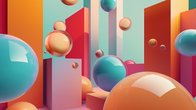 Abstract 3D Shapes aesthetic wallpaper ar 169 Job ID 3c1ace59c92141de8a48dd0af8946232
