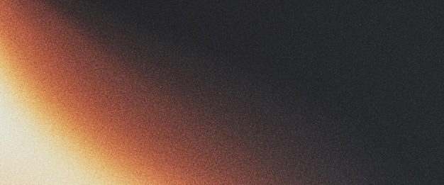 Abstract background brown orange glowing grainy color gradient shape black backdrop banner poster header design noise texture effect