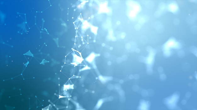 Abstract background Dot and connect line for cyber technology futuristic and network connection concept wireframe