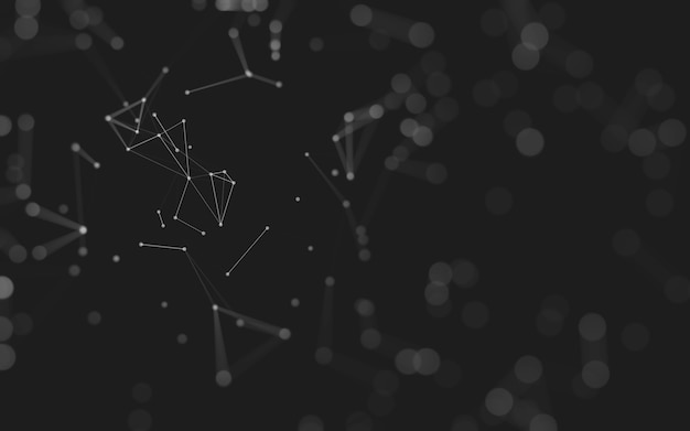 abstract background. molecules technology with polygonal shapes, connecting dots and lines. connection structure. big data visualization.