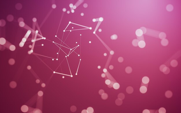 abstract background. molecules technology with polygonal shapes, connecting dots and lines. connection structure. big data visualization.