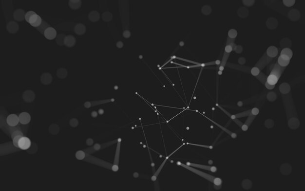 abstract background molecules technology with polygonal shapes connecting dots and lines connection structure big data visualization