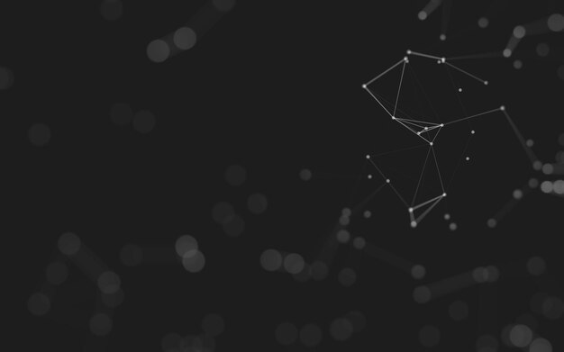 abstract background molecules technology with polygonal shapes connecting dots and lines connection structure big data visualization