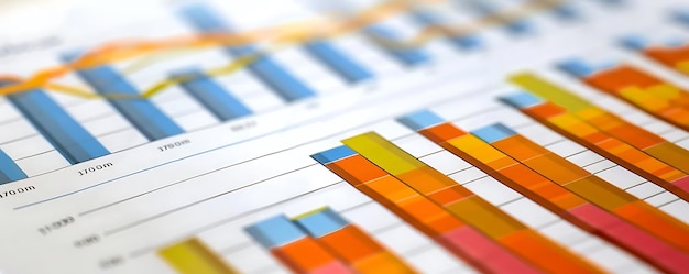 Abstract Background of a Colorful Bar Chart