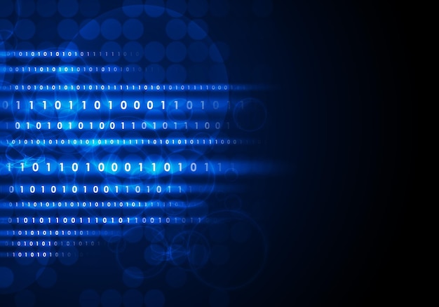 Abstract background of glowing numbers