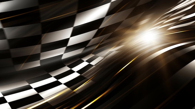 abstract background with checkered racing flag ai generative