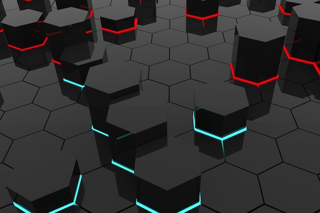 abstract background with geometric hexagons 