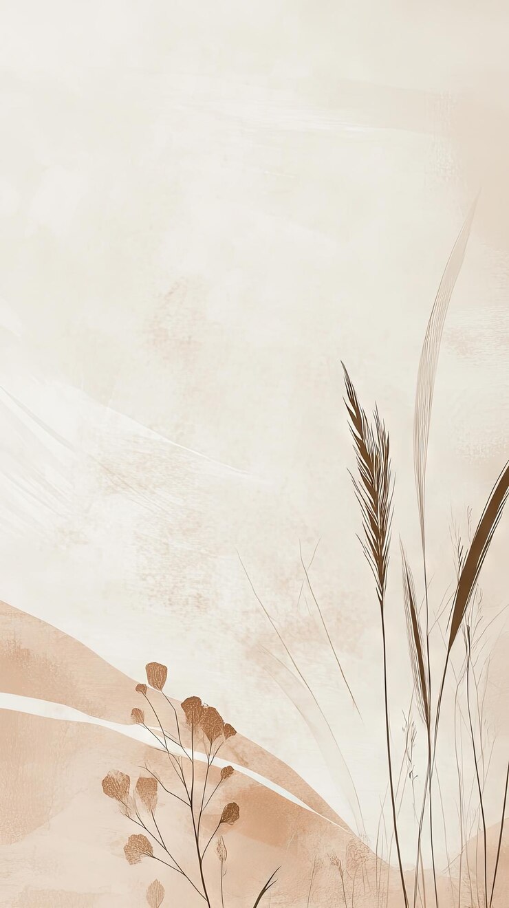 Bild abstract beige floral landscape art print