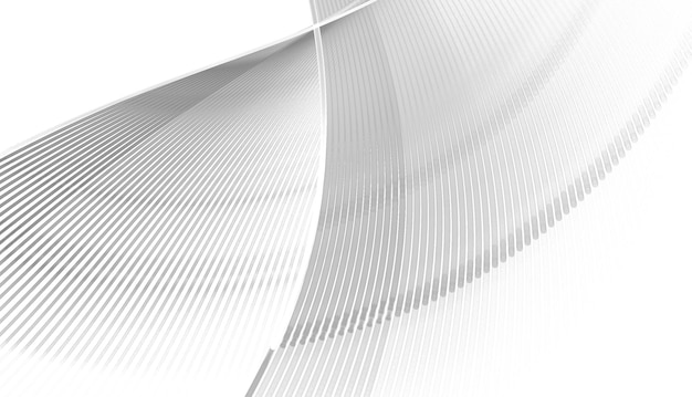 Abstract black and white waves and random circles