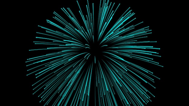 abstract black background with blue rays