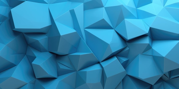 abstract blue 3d extruded voronoi blocks background generative ai aig21
