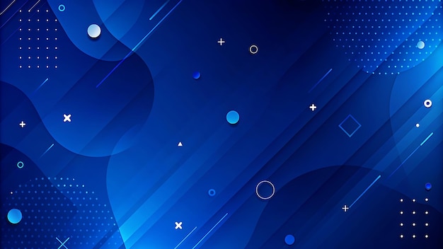 Abstract blue gradient geometric shapes composition background for banners posters wallpapers