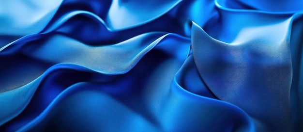 Abstract Blue Silk Fabric Texture