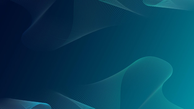 abstract blue wavy lines and curves create a dynamic flowing design