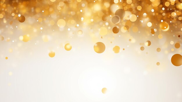 abstract bokeh background with golden glittering 3d rendering