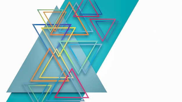Abstract business background with colorful triangles
