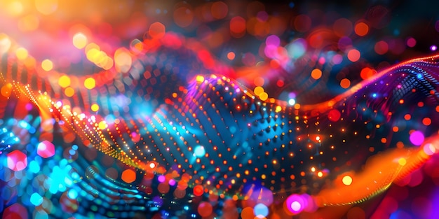 Abstract Colorful Bokeh Background with Dynamic Lights