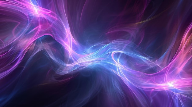 Abstract colorful light wave on dark background